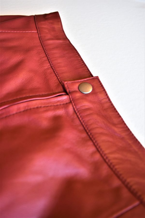 Leather skirt with golden rings  RMBS2 - Image 2