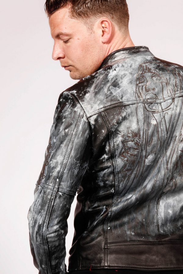 Handpainted Leather jacket SMJ12 - Image 2