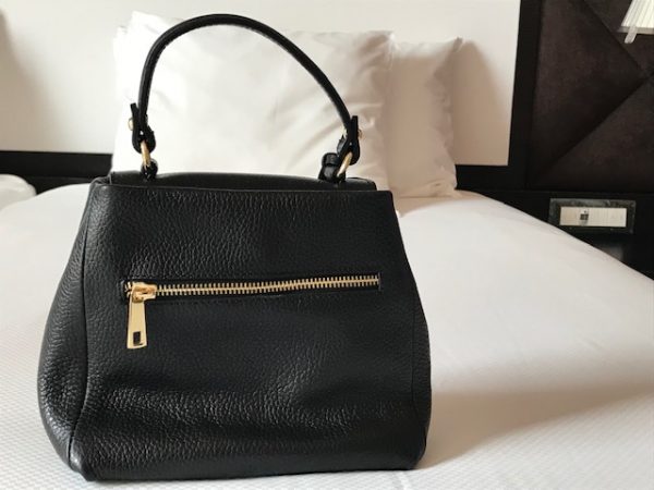 Leather black middle sized bag  LM06 - Image 2