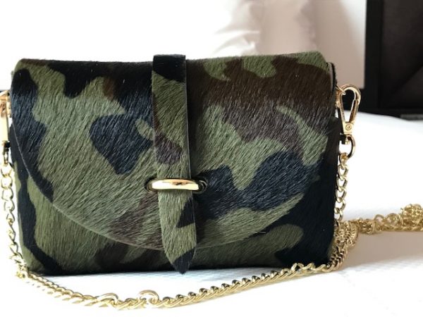 Leather small army printed cowskin bag  LM07 - Image 2