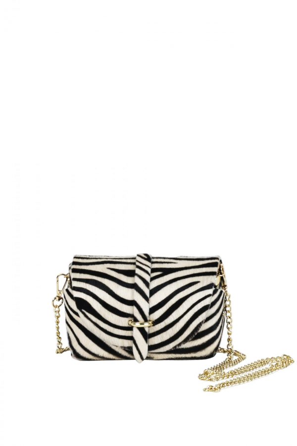 Leather small zebra printed cowskin bag  LM07