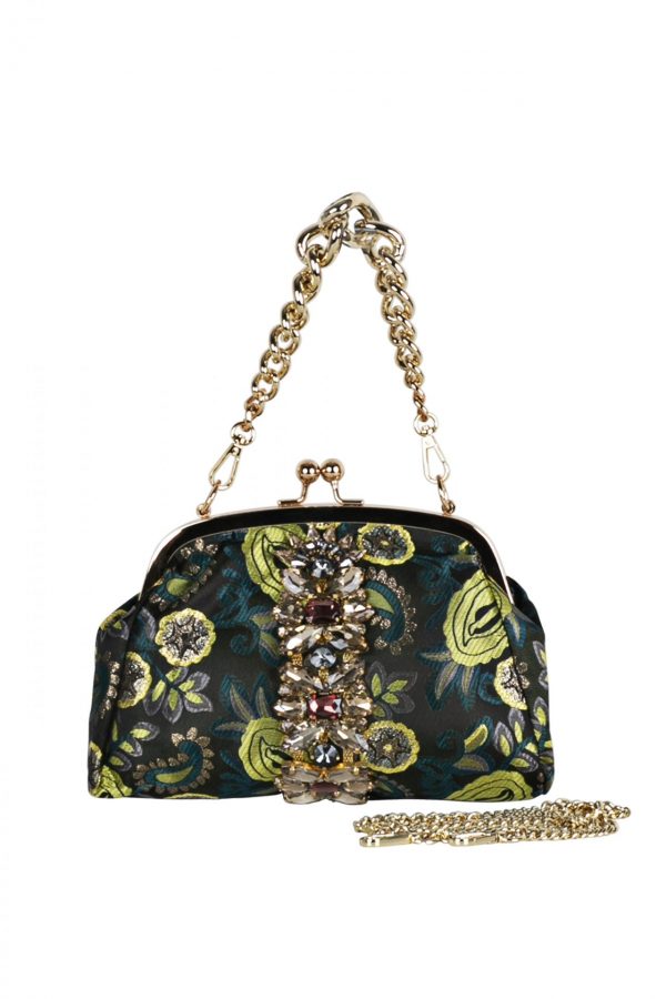 Fabric bag with colored flower print  SM18