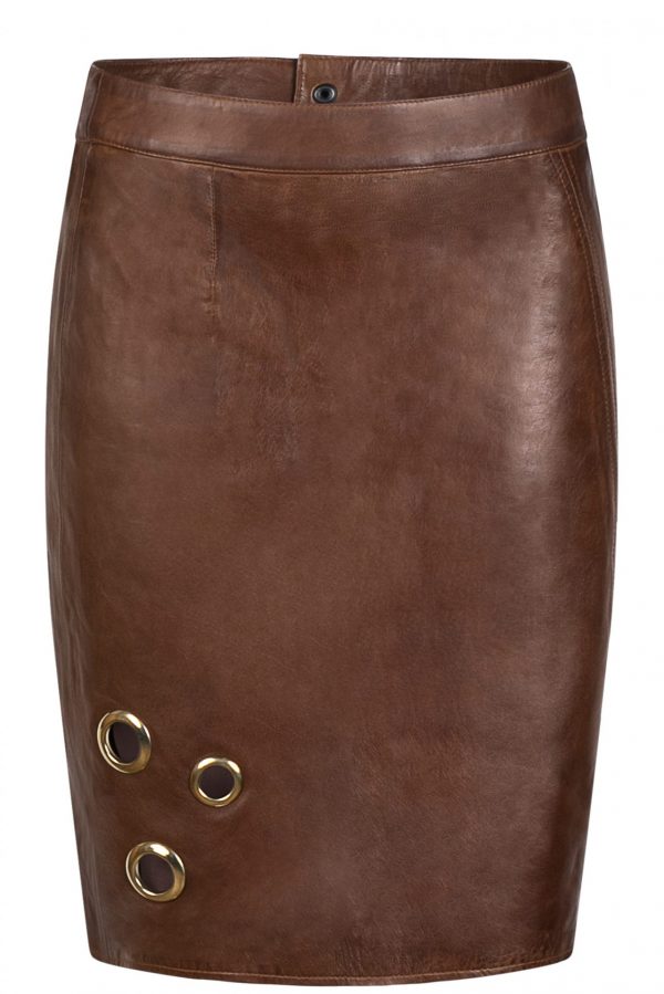 Leather skirt with golden rings  RMBS2 - Image 3
