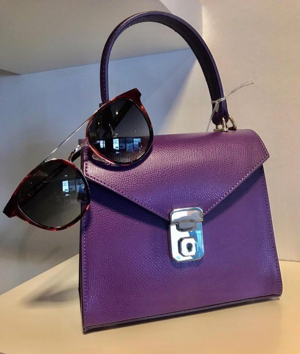 Leather little compact handbag LM12