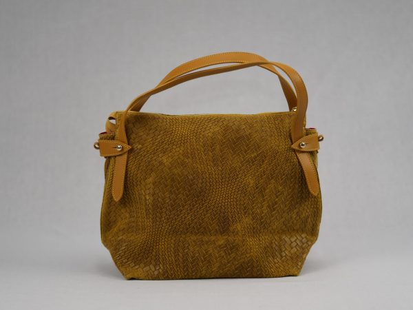 Leather  bag with braided print LM09 - Image 6