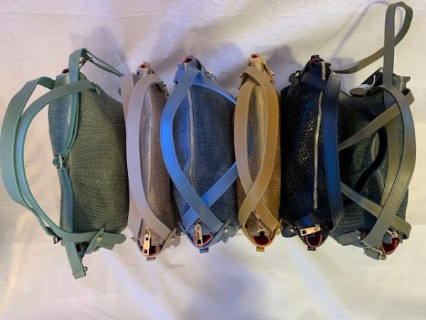 Leather  bag with braided print LM09 - Image 3