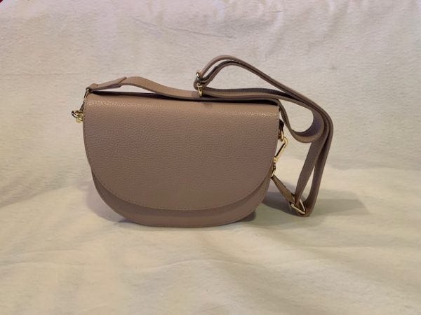 Leather half round bag LM01