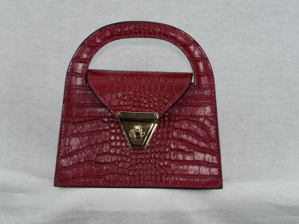MM26 small square croco print bag