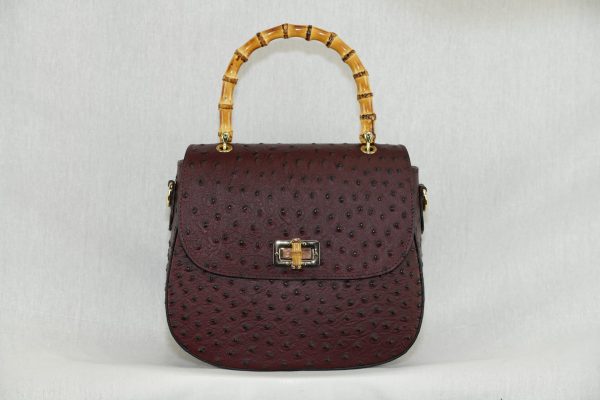 Leather handbag with Bamboo strap MM20 - Image 4