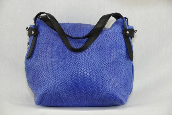 Leather  bag with braided print LM09 - Image 7
