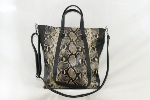MM 35 Shopper with snakeprint and black