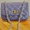 Leather small handbag with golden leather braided chain MM07 - Image 33