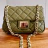 Leather small handbag with golden leather braided chain MM07 - Image 27
