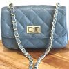 Leather small handbag with golden leather braided chain MM07 - Image 19