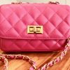 Leather small handbag with golden leather braided chain MM07 - Image 18