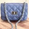 Leather small handbag with golden leather braided chain MM07 - Image 16